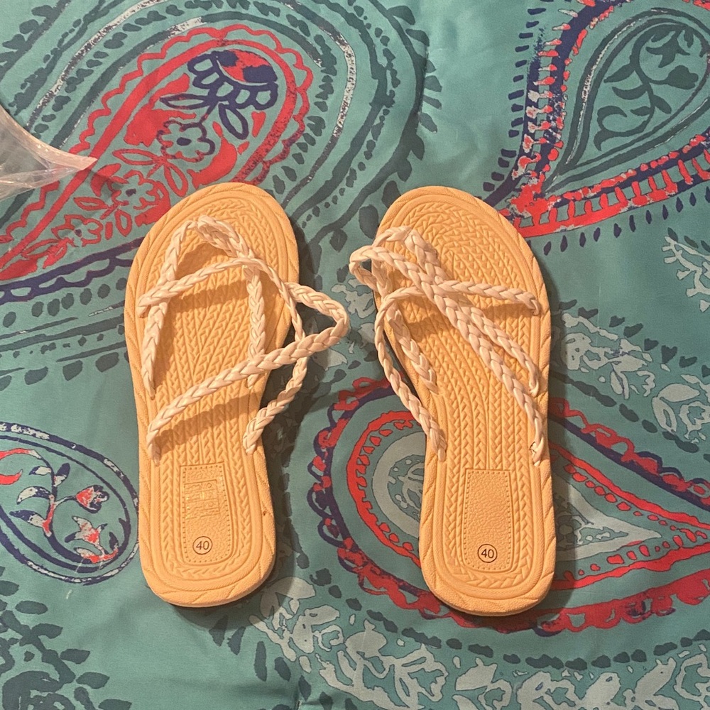 Women's Elegant Braided Sandals - Tan